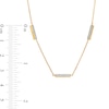 Thumbnail Image 3 of 1/10 CT. T.W. Diamond Triple Bar Necklace in 10K Gold - 17"