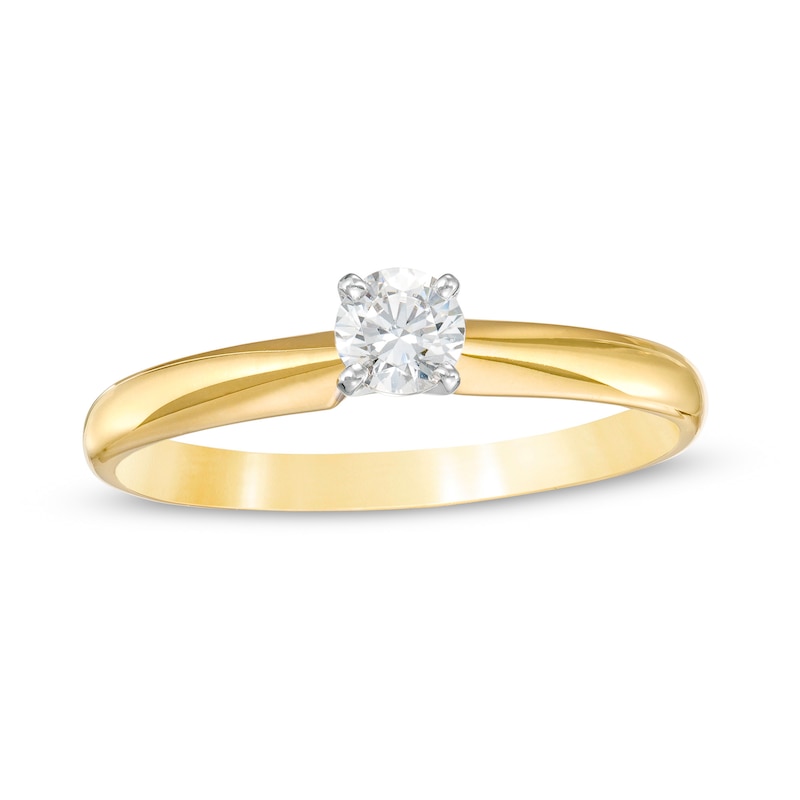 1/4 CT. Diamond Solitaire Engagement Ring in 14K Gold (I/I2)