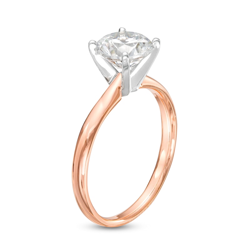 1-1/2 CT. Certified Diamond Solitaire Engagement Ring in 14K Rose Gold (I/I2)
