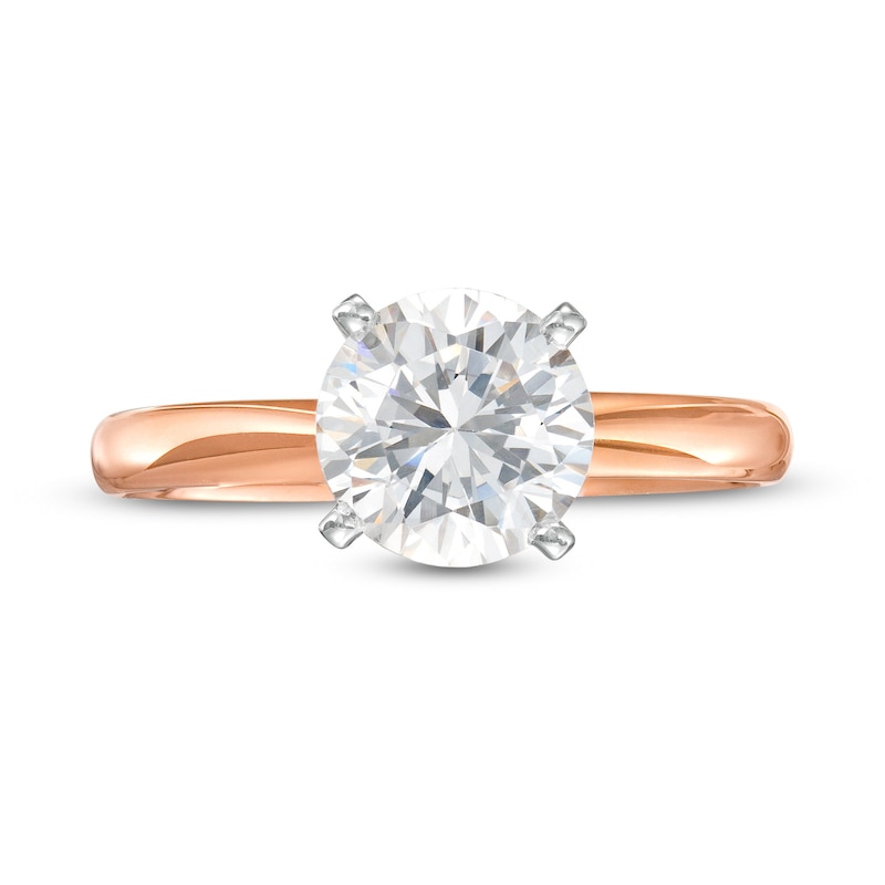 1-1/2 CT. Certified Diamond Solitaire Engagement Ring in 14K Rose Gold (I/I2)