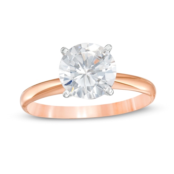 2 Ct. Certified Diamond Solitaire Engagement Ring In 14K Rose Gold (I/I2) |  Zales