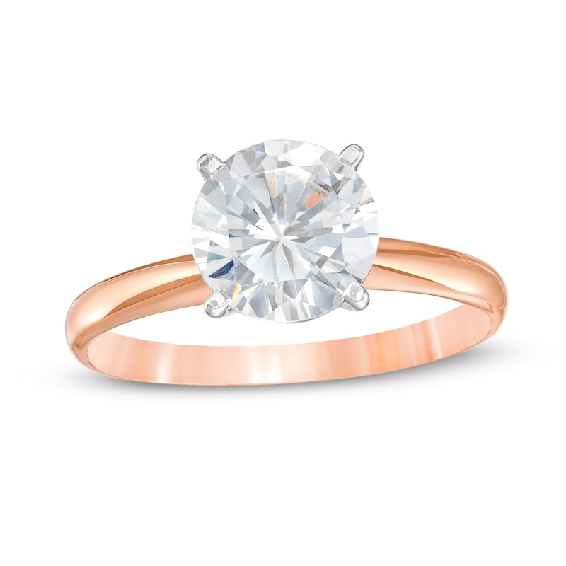 2 CT. Certified Diamond Solitaire Engagement Ring in 14K Rose Gold (I/I2)