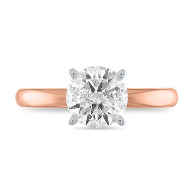 2 CT. Certified Diamond Solitaire Engagement Ring in 14K Rose ...