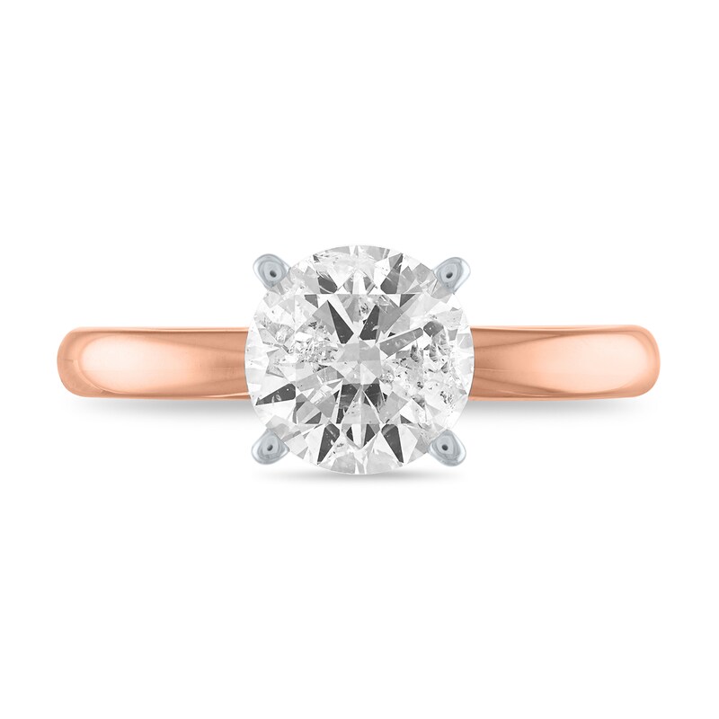 2 CT. Certified Diamond Solitaire Engagement Ring in 14K Rose Gold (I/I2)