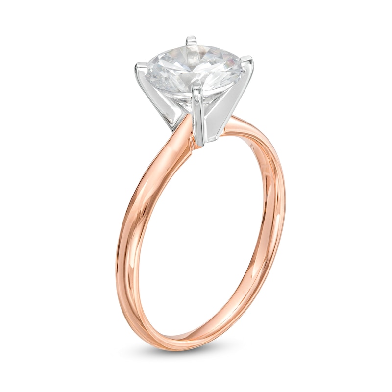 2 CT. Certified Diamond Solitaire Engagement Ring in 14K Rose Gold (I/I2)