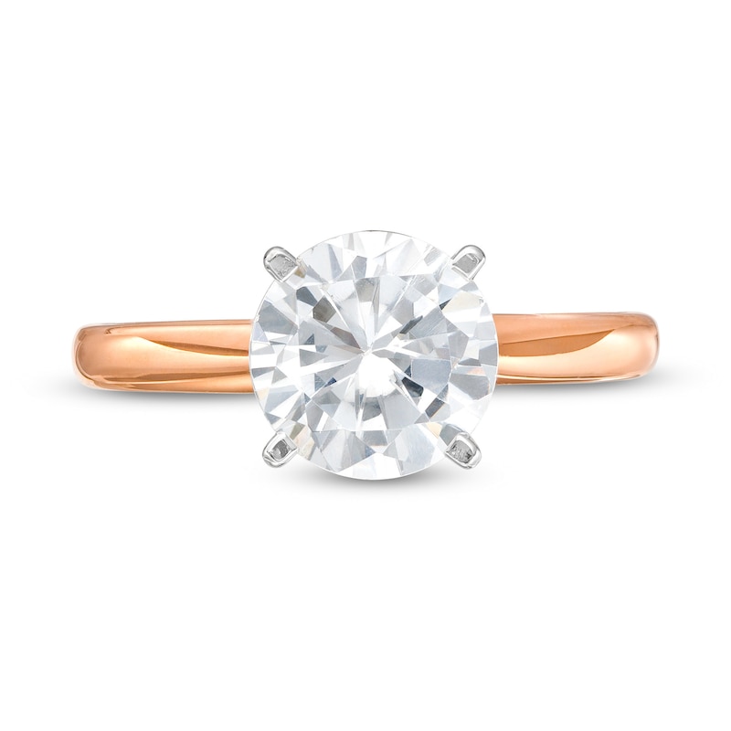 2 CT. Certified Diamond Solitaire Engagement Ring in 14K Rose Gold (I/I2)