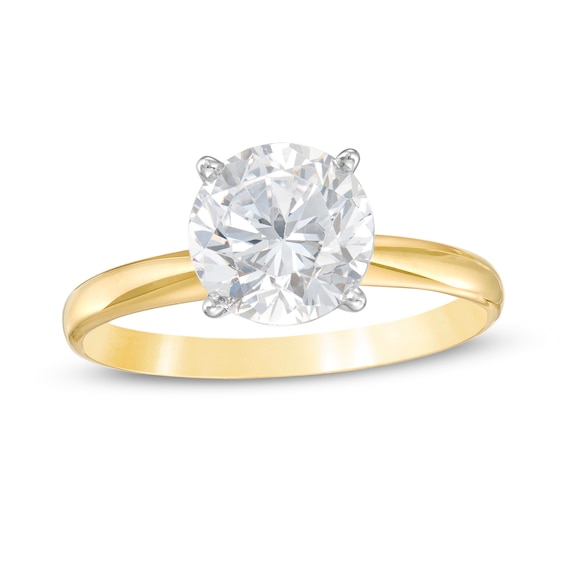 2 CT. Certified Diamond Solitaire Engagement Ring in 14K Gold (I/I2)