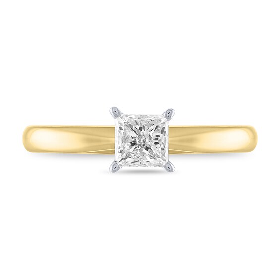 1/2 CT. Princess-Cut Diamond Solitaire Engagement Ring in 14K Gold (I/I2)