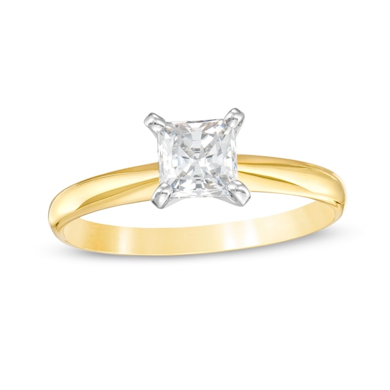 3/4 CT. Princess-Cut Diamond Solitaire Engagement Ring in 14K Gold (I ...
