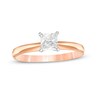 Thumbnail Image 0 of 1/2 CT. Princess-Cut Diamond Solitaire Engagement Ring in 14K Rose Gold (I/I2)