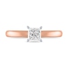 1/2 CT. Princess-Cut Diamond Solitaire Engagement Ring in 14K Rose Gold (I/I2)