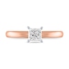 Thumbnail Image 1 of 1/2 CT. Princess-Cut Diamond Solitaire Engagement Ring in 14K Rose Gold (I/I2)