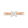 Thumbnail Image 3 of 1/2 CT. Princess-Cut Diamond Solitaire Engagement Ring in 14K Rose Gold (I/I2)