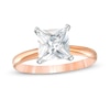 Thumbnail Image 1 of 1-1/2 CT. Certified Princess-Cut Diamond Solitaire Engagement Ring in 14K Rose Gold (I/I2)