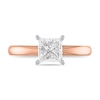 Thumbnail Image 2 of 1-1/2 CT. Certified Princess-Cut Diamond Solitaire Engagement Ring in 14K Rose Gold (I/I2)
