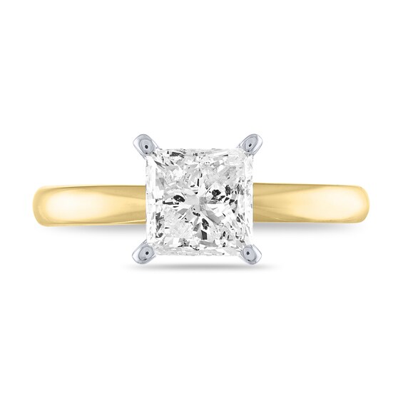 2 CT. Certified Princess-Cut Diamond Solitaire Engagement Ring in 14K Gold (I/I2)