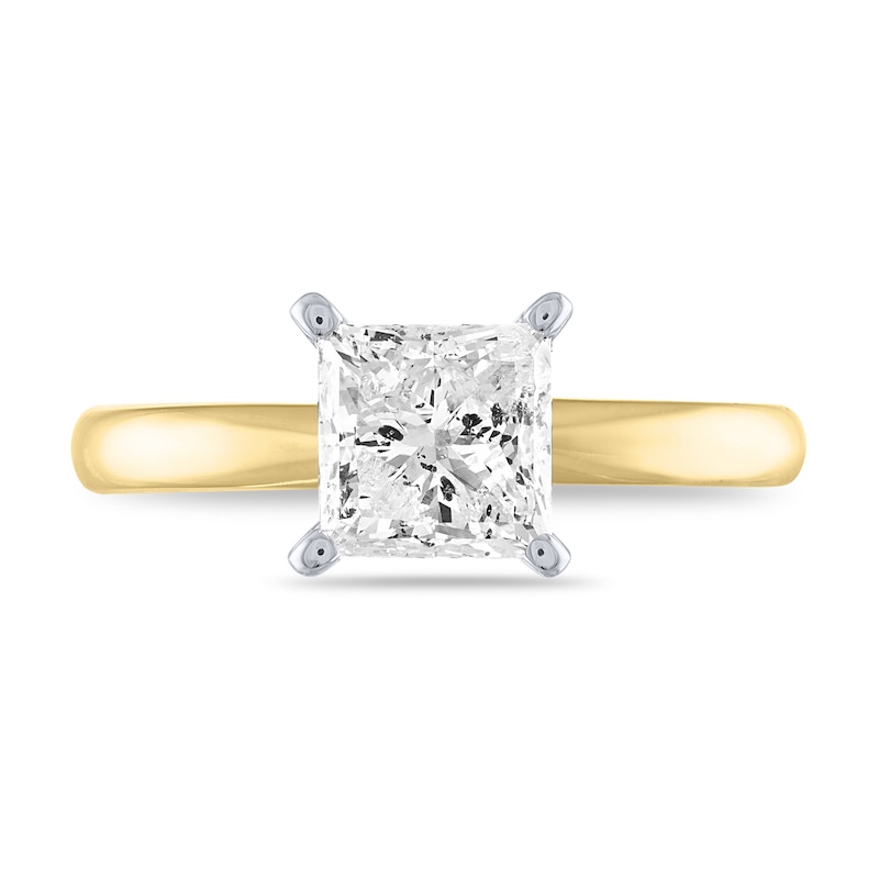 Main Image 2 of 2 CT. Certified Princess-Cut Diamond Solitaire Engagement Ring in 14K Gold (I/I2)