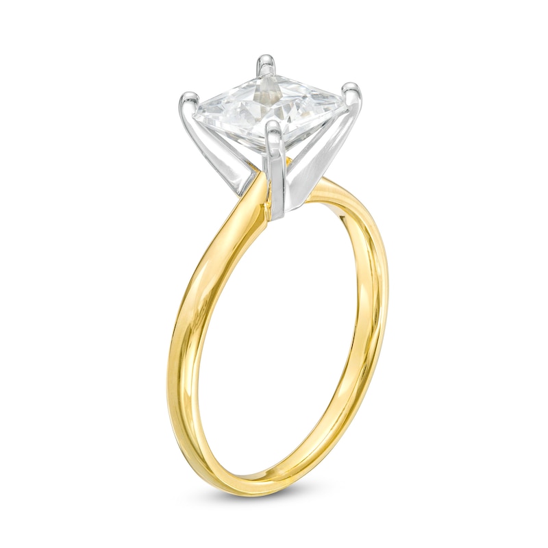 Main Image 3 of 2 CT. Certified Princess-Cut Diamond Solitaire Engagement Ring in 14K Gold (I/I2)