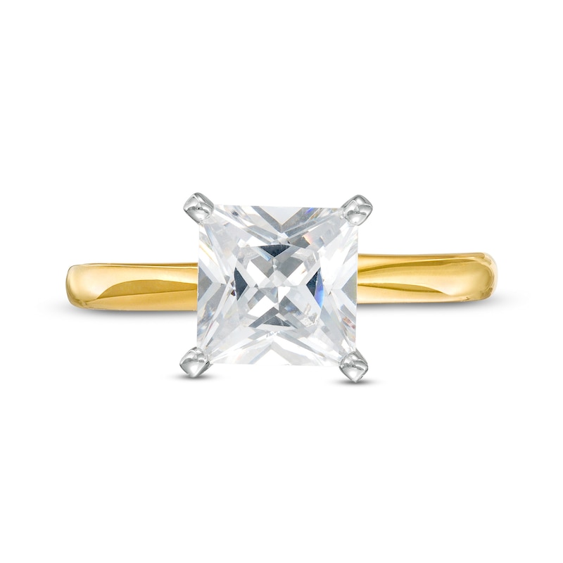 Main Image 4 of 2 CT. Certified Princess-Cut Diamond Solitaire Engagement Ring in 14K Gold (I/I2)