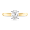Thumbnail Image 2 of 1 CT. Certified Oval Diamond Solitaire Engagement Ring in 14K Gold (I/I2)