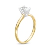 Thumbnail Image 3 of 1 CT. Certified Oval Diamond Solitaire Engagement Ring in 14K Gold (I/I2)