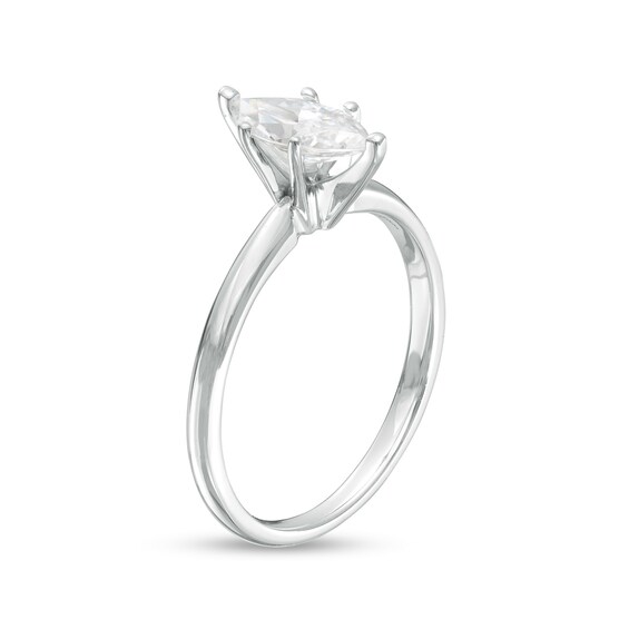 1 CT. Certified Marquise Diamond Solitaire Engagement Ring in 14K White Gold (I/I2)