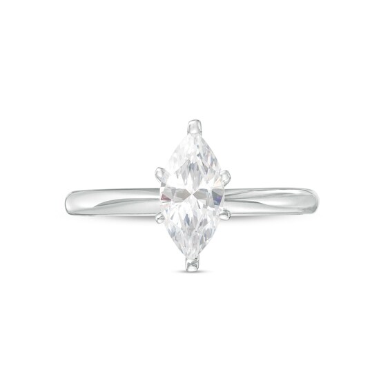 1 CT. Certified Marquise Diamond Solitaire Engagement Ring in 14K White Gold (I/I2)