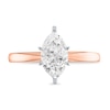 Thumbnail Image 3 of 1 CT. Certified Marquise Diamond Solitaire Engagement Ring in 14K Rose Gold (I/I2)