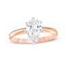 Thumbnail Image 1 of 1 CT. Certified Pear-Shaped Diamond Solitaire Engagement Ring in 14K Rose Gold (I/I2)