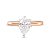 Thumbnail Image 4 of 1 CT. Certified Pear-Shaped Diamond Solitaire Engagement Ring in 14K Rose Gold (I/I2)