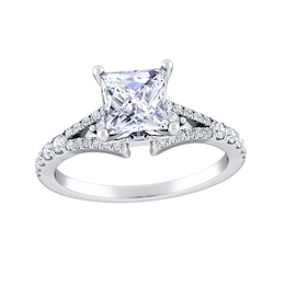 Vera Wang Love Collection Princess-Cut Diamond Split Shank Engagement Ring