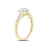 Thumbnail Image 1 of 1/5 CT. T.W. Multi-Diamond Heart-Shape Frame Promise Ring in 10K Gold