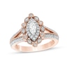 Thumbnail Image 1 of 3/4 CT. T.W. Marquise and Round Diamond Alternating Frame Vintage-Style Engagement Ring in 10K Rose Gold