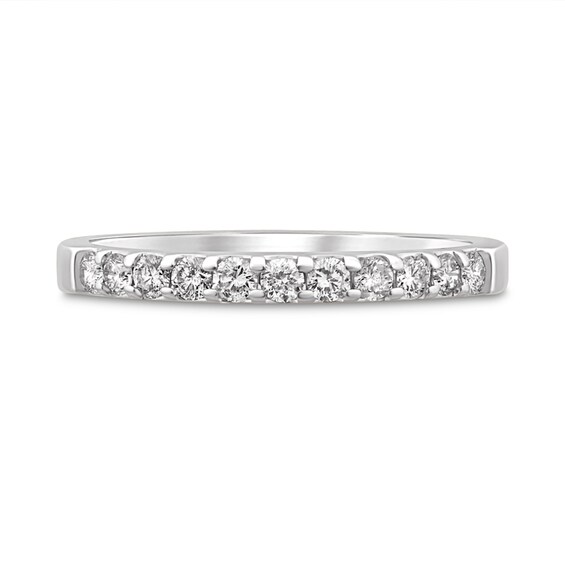 3/8 CT. T.w. Diamond Eleven Stone Anniversary Band in 10K White Gold