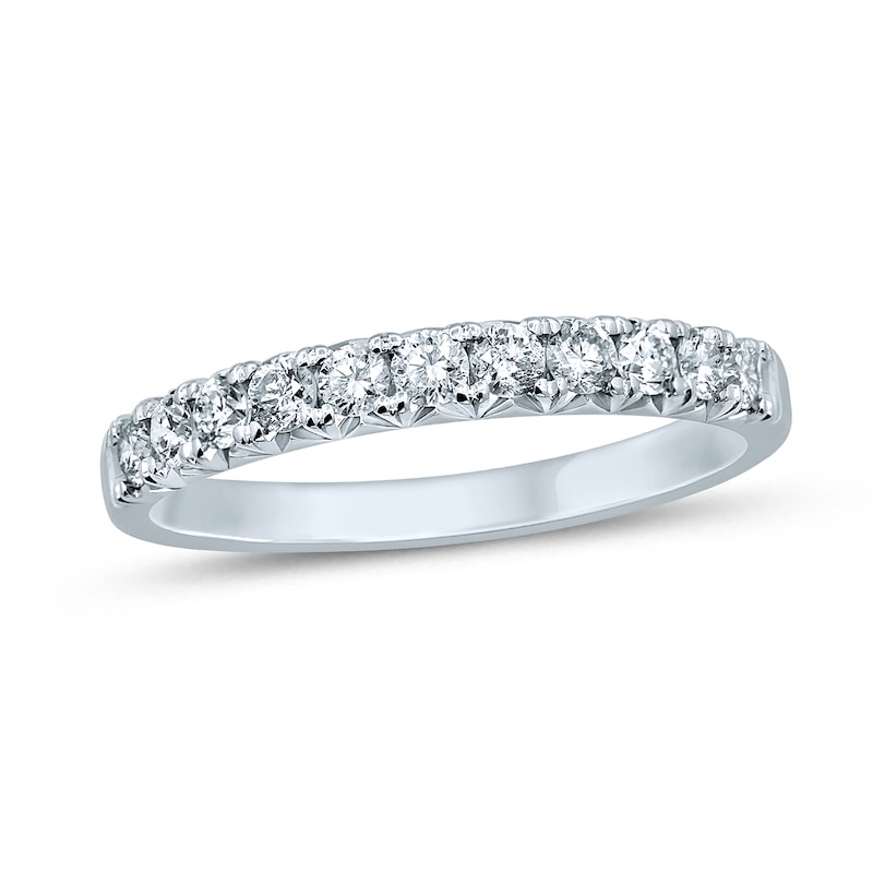 Main Image 1 of 1/2 CT. T.W. Diamond Eleven Stone Anniversary Band in 14K White Gold