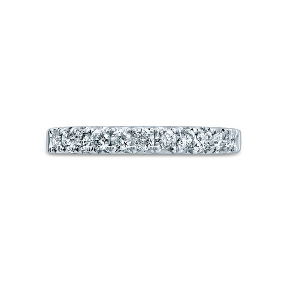 1/2 CT. T.w. Diamond Eleven Stone Anniversary Band in 14K White Gold