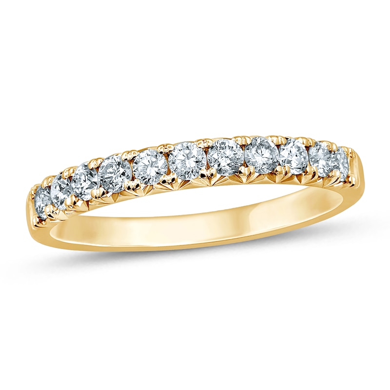 Main Image 1 of 1/2 CT. T.W. Diamond Eleven Stone Anniversary Band in 14K Gold