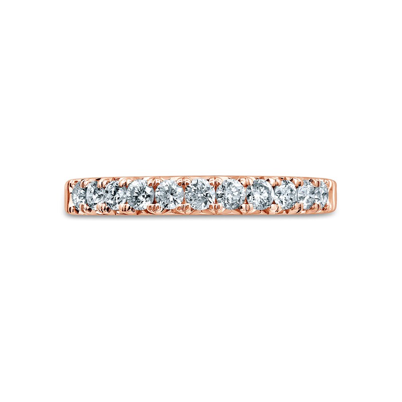 Main Image 3 of 1/2 CT. T.W. Diamond Eleven Stone Anniversary Band in 14K Rose Gold