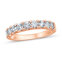 1 CT. T.W. Diamond Nine Stone Anniversary Band in 14K Rose Gold