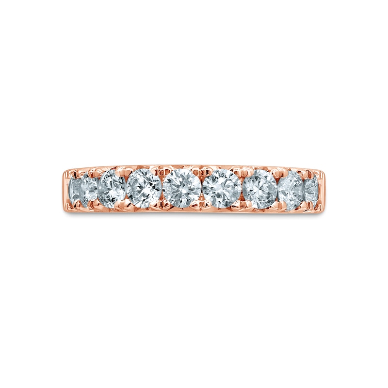 Main Image 3 of 1 CT. T.W. Diamond Nine Stone Anniversary Band in 14K Rose Gold