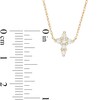 Thumbnail Image 2 of White Topaz Mini Cross Necklace in 10K Gold
