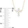 Thumbnail Image 2 of Freshwater Cultured Pearl Mini Cross Necklace in 10K Gold