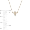 Thumbnail Image 3 of Opal Mini Cross Necklace in 10K Gold