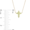 Thumbnail Image 2 of Peridot Mini Cross Necklace in 10K Gold
