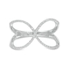 Thumbnail Image 4 of 1/5 CT. T.W. Diamond Crossover Split Shank Ring in 10K White Gold