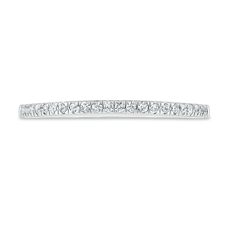 Main Image 8 of 3/4 CT. T.W. Princess-Cut Diamond Flower Frame Vintage-Style Bridal Set in 10K White Gold