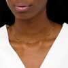 Thumbnail Image 2 of 3.0mm Blue Sapphire Bezel-Set Nine Stone Station Necklace in 10K Gold
