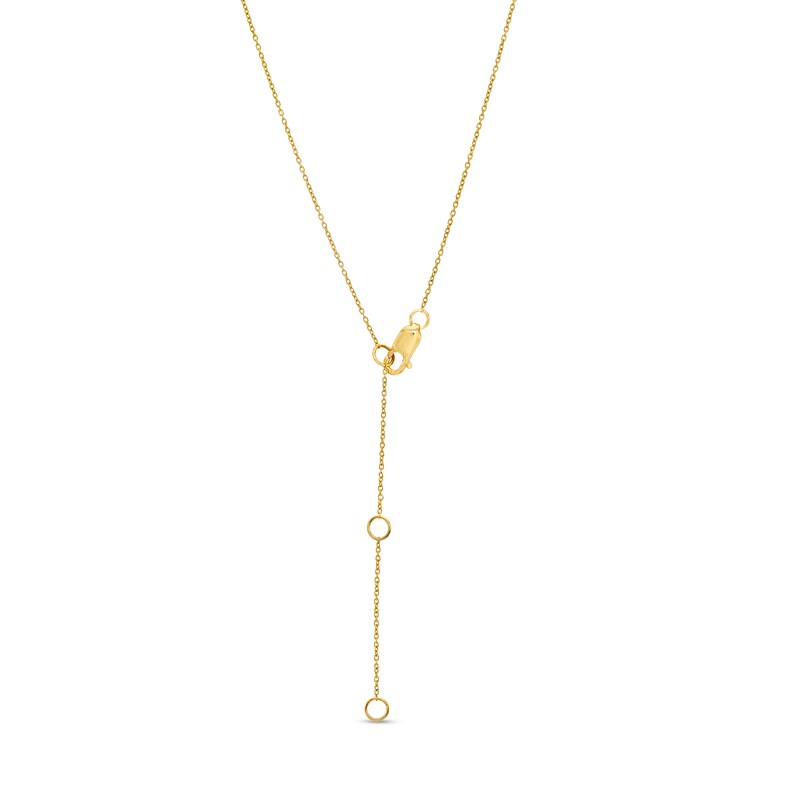 Main Image 3 of 3.0mm Blue Sapphire Bezel-Set Nine Stone Station Necklace in 10K Gold