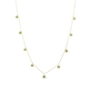 Thumbnail Image 1 of 3.0mm Emerald Bezel-Set Nine Stone Station Necklace in 10K Gold