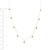 Thumbnail Image 3 of 3.0mm Emerald Bezel-Set Nine Stone Station Necklace in 10K Gold